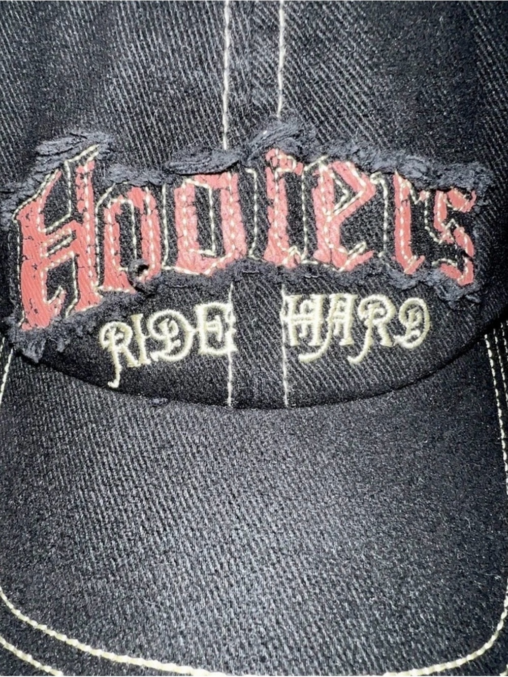 Hooters rare corporate gift Ride Hard Embroidered Black cap baseball hat